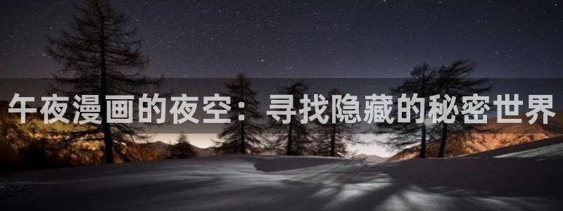 美丽新世界免费看韩漫：午夜漫画的夜空：寻找隐藏的秘密世界